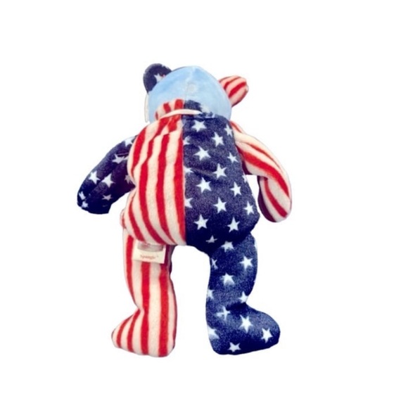 Rare Ty Beanie Babies Rare BLUE Face Spangle Bear - Picture 4 of 10